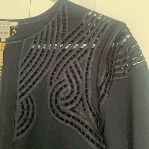 Cache Navy Jacket Size 6 - Picture 3 of 11